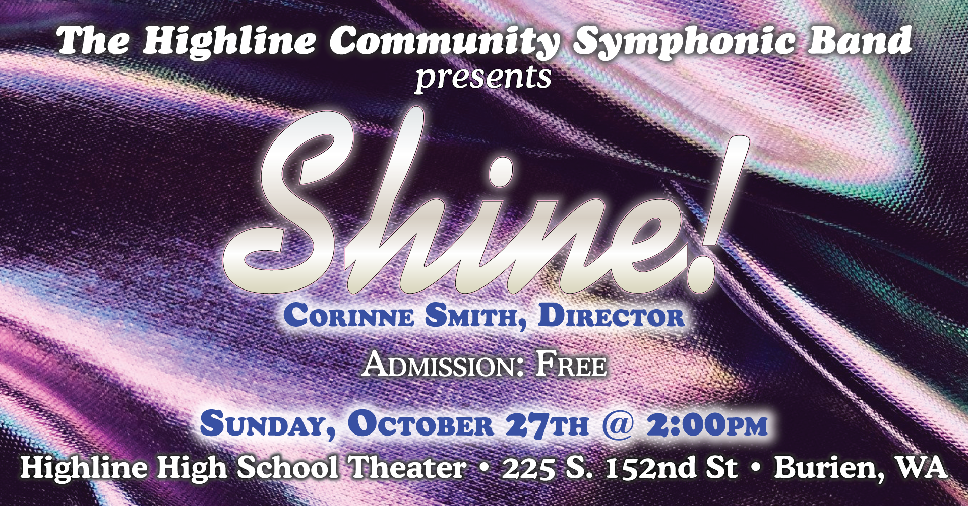 Highline Community Symphonic Band "Shine!" Concert event image